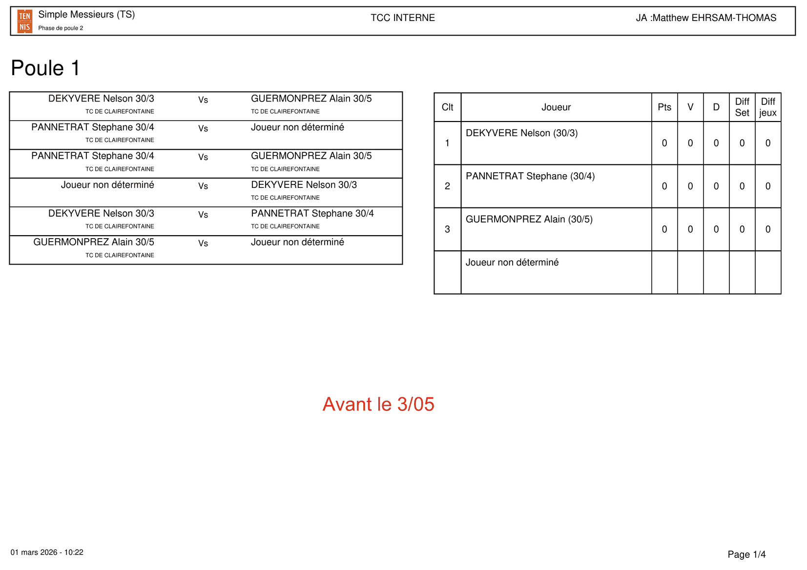 Galerie Tournoi Interne 2026 : 25 joueurs en lice ! 4